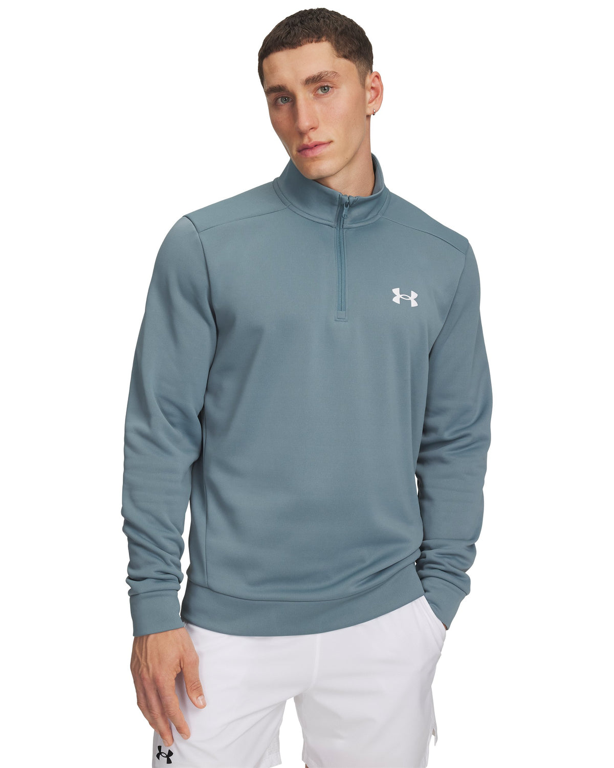 UA Armour Fleece 1/4 Zip - Blue / White - 587