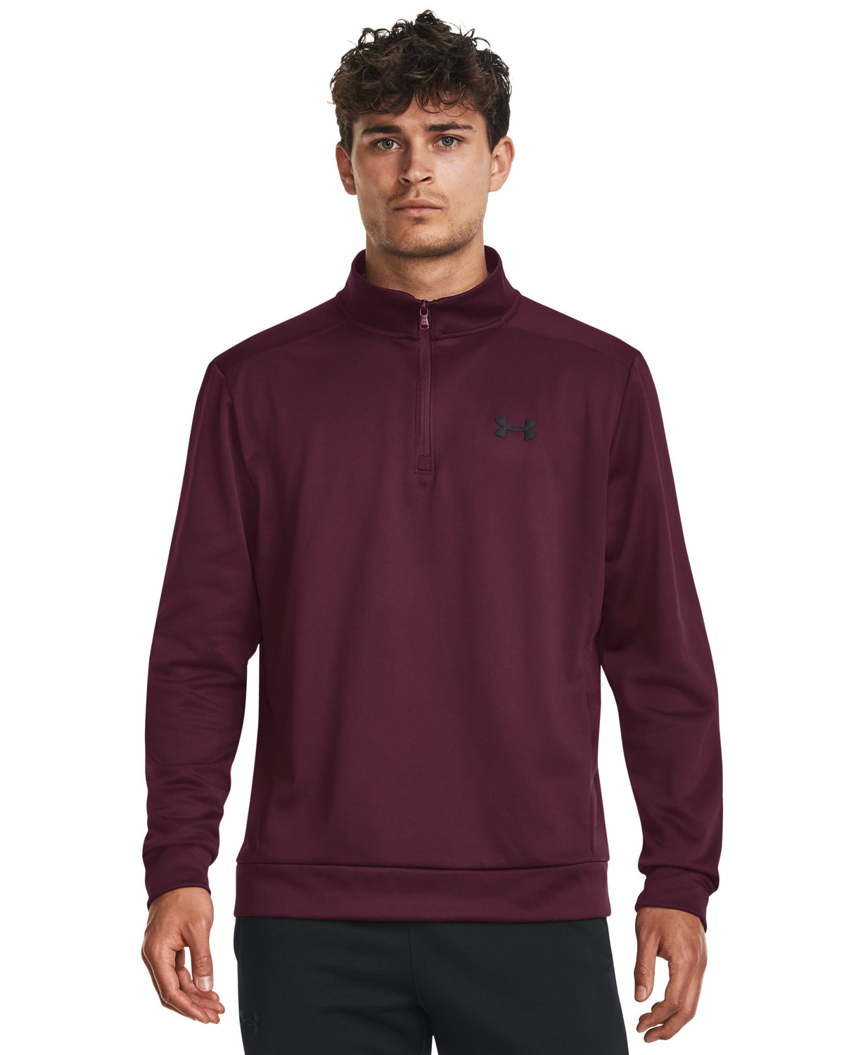 UA Armour Fleece 1/4 Zip - Red / Black - 600