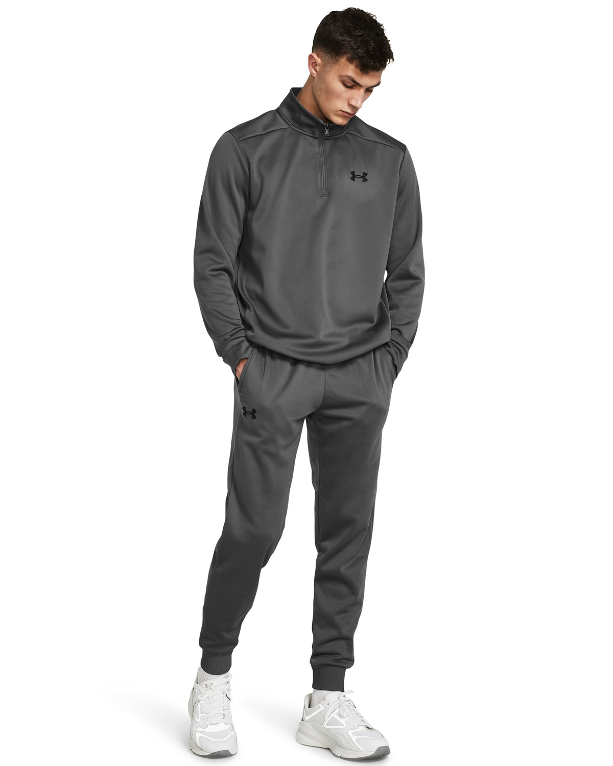 UA Armour Fleece Joggers - Castlerock / Black - 025