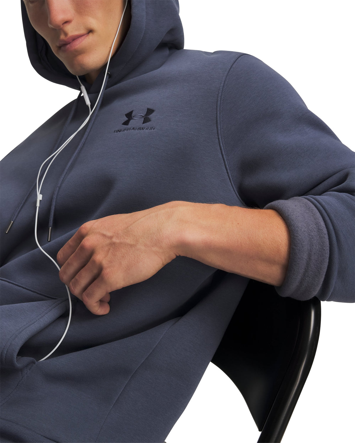 UA Icon Fleece Hoodie - Gray / Downpour Gray - 044