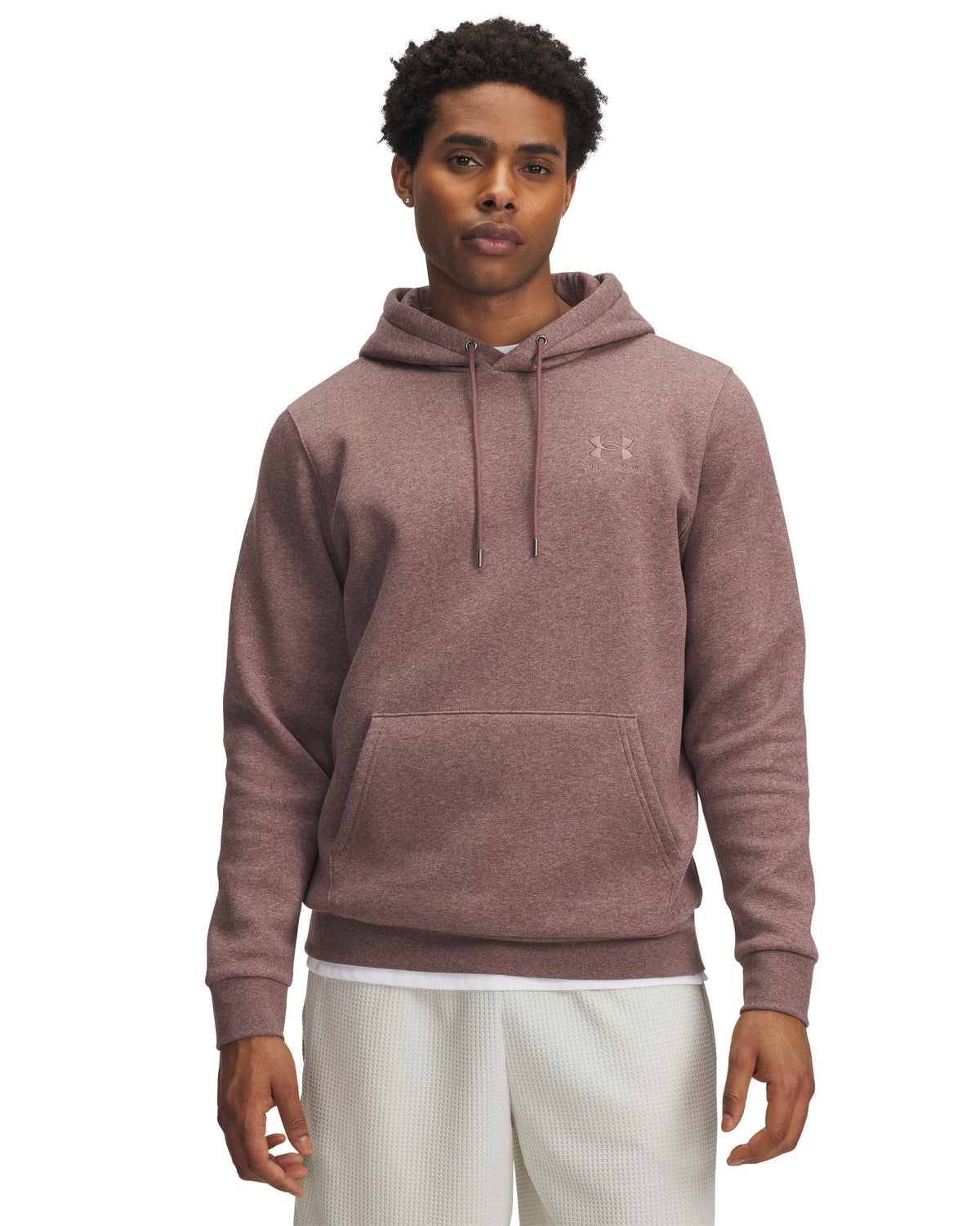 UA Icon Fleece Hoodie - Maroon Mist Light Heather / Maroon Mist - 651