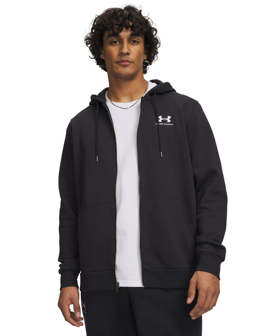UA Icon Fleece FZ Hood - Black / White - 001