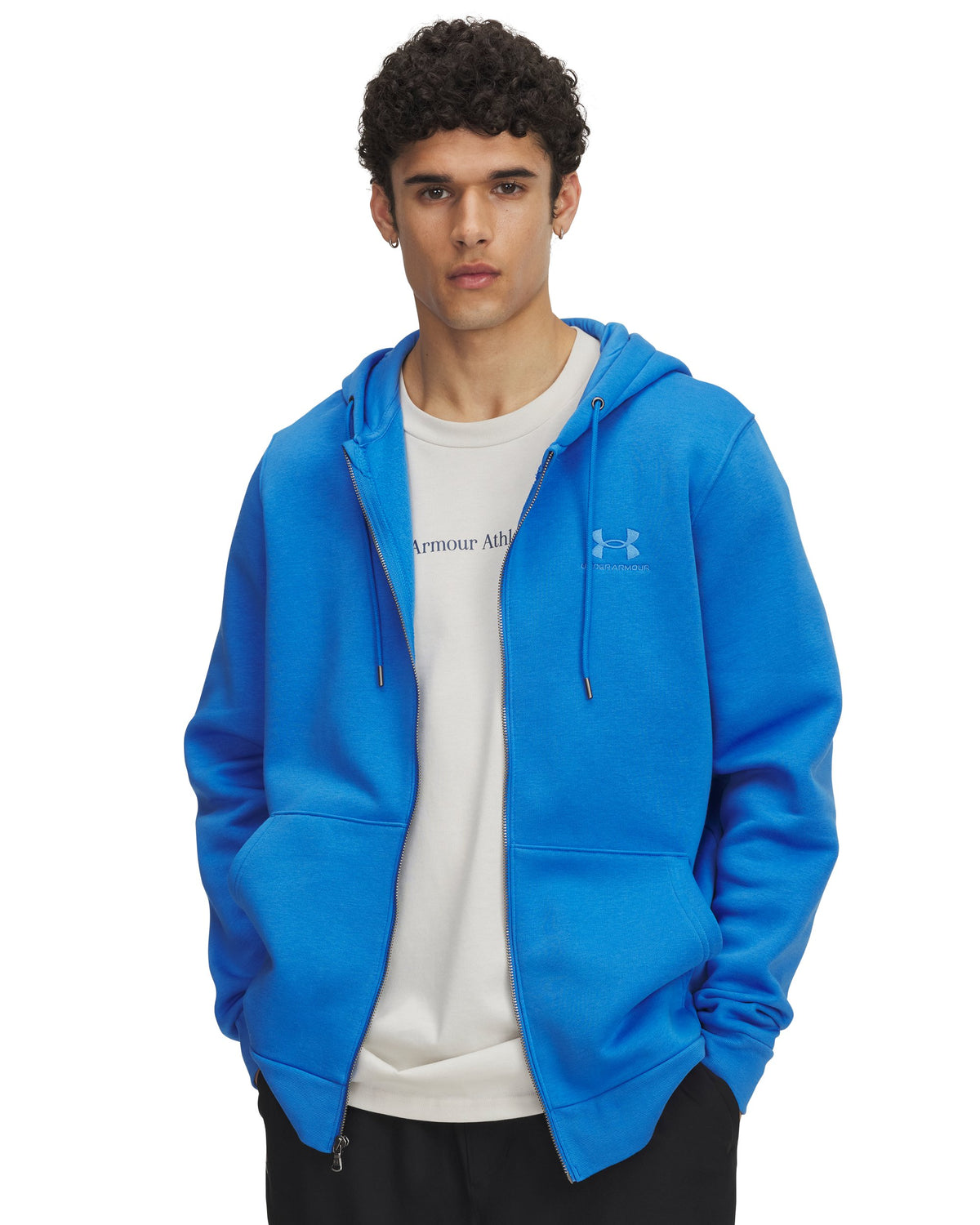UA Icon Fleece FZ Hood - Blue Atlantis / Blue Atlantis - 402