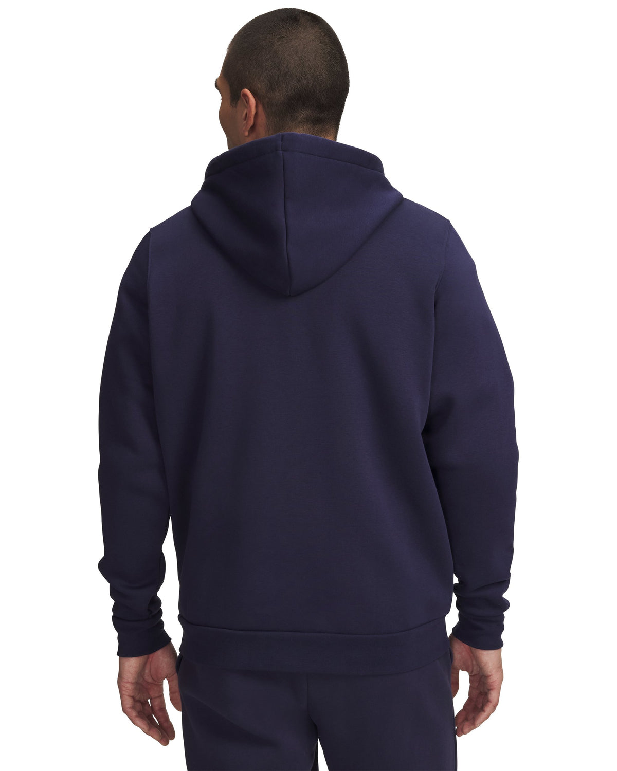 UA Icon Fleece FZ Hood - Midnight Navy / White - 410