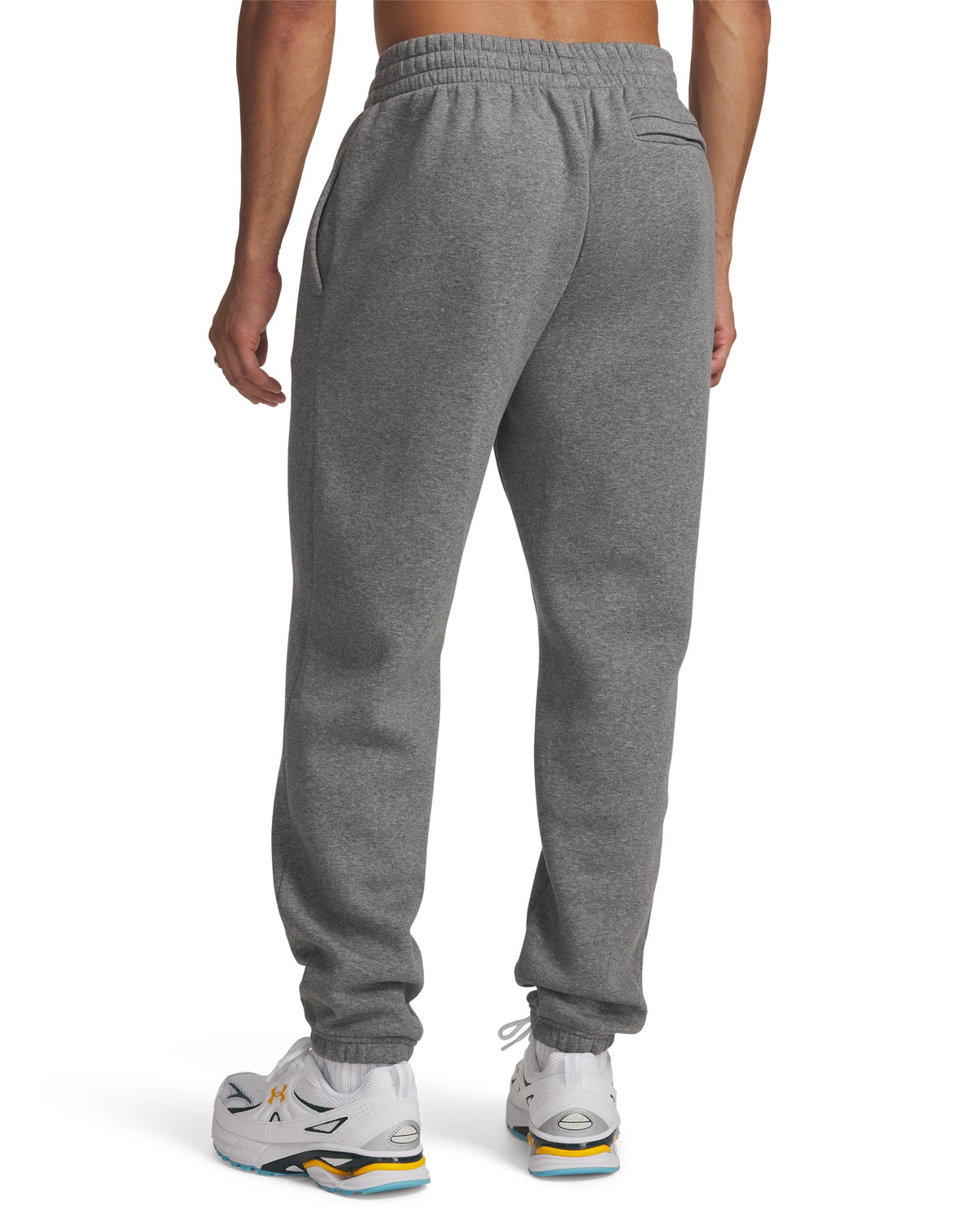 UA Icon Fleece Jogger - Pitch Gray Medium Heather / White - 012