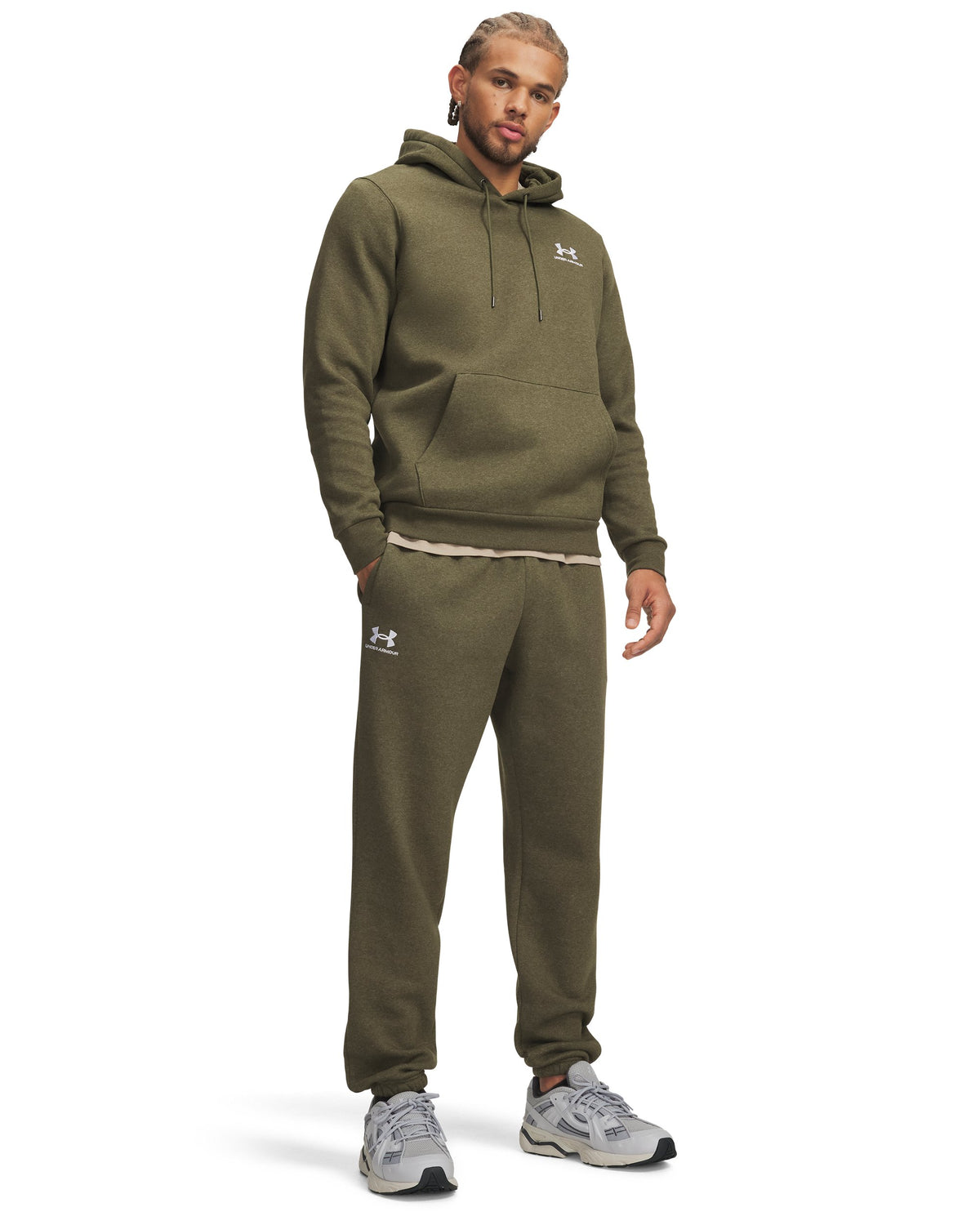 UA Icon Fleece Jogger - Marine OD Green / White - 391
