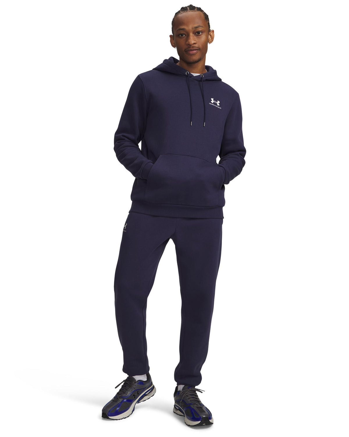 UA Icon Fleece Jogger - Midnight Navy / White - 410