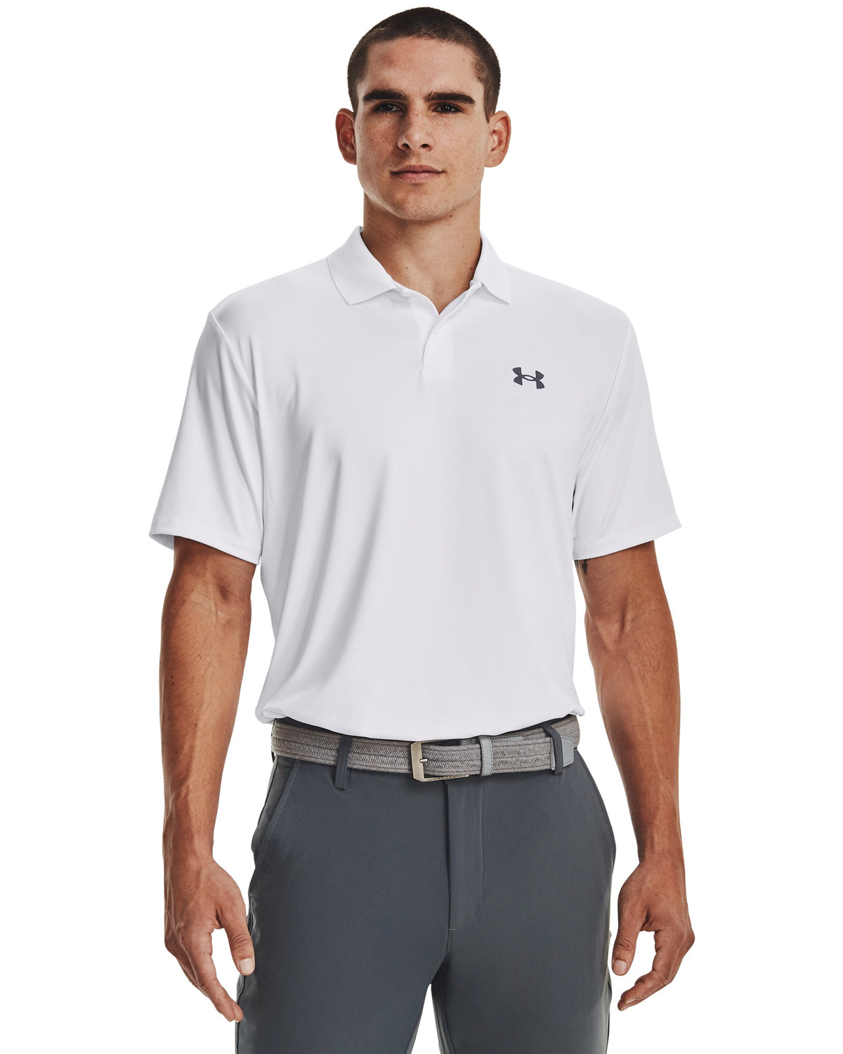 UA Matchplay Polo - White / Pitch Gray - 100