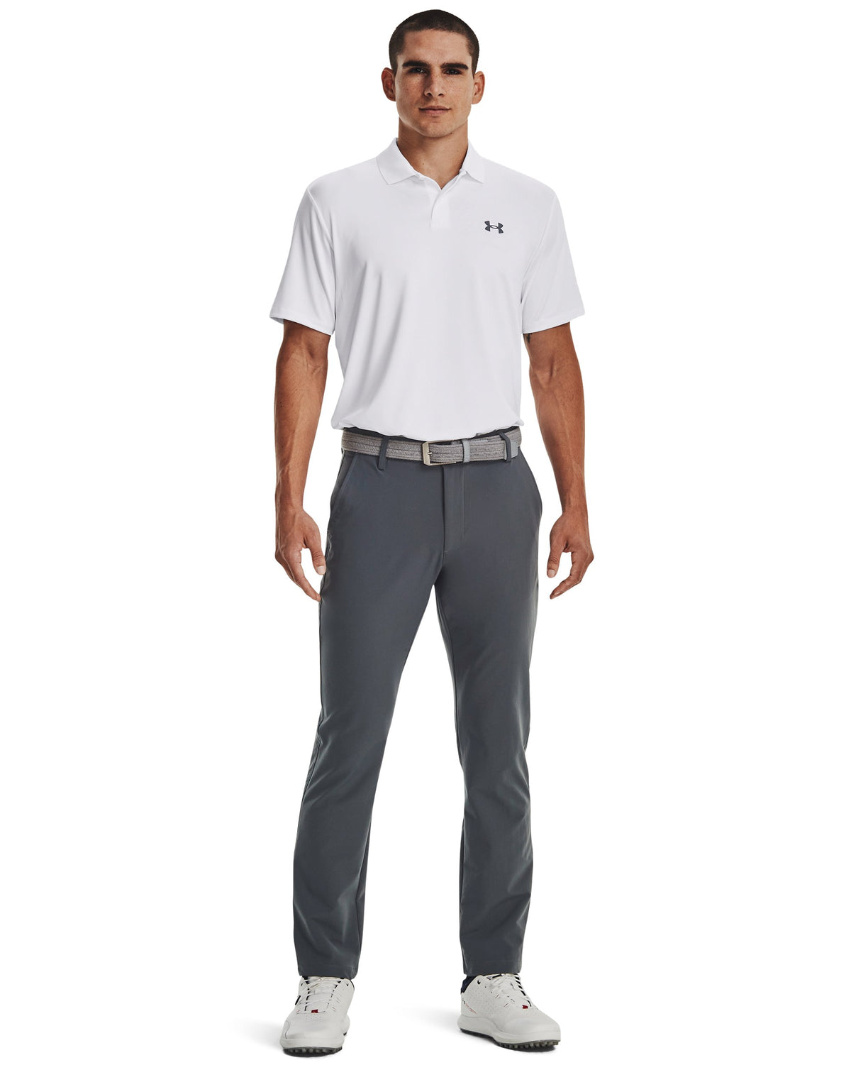 UA Matchplay Polo - White / Pitch Gray - 100