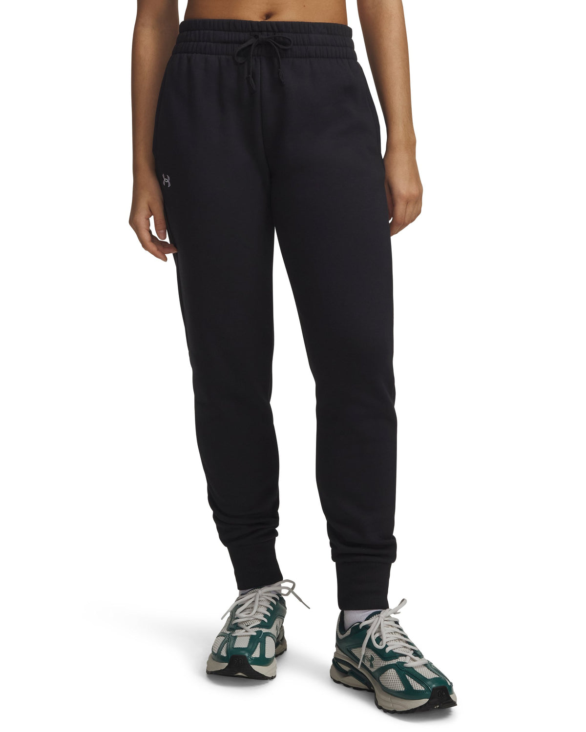 UA Rival Fleece Jogger - Black / White - 001