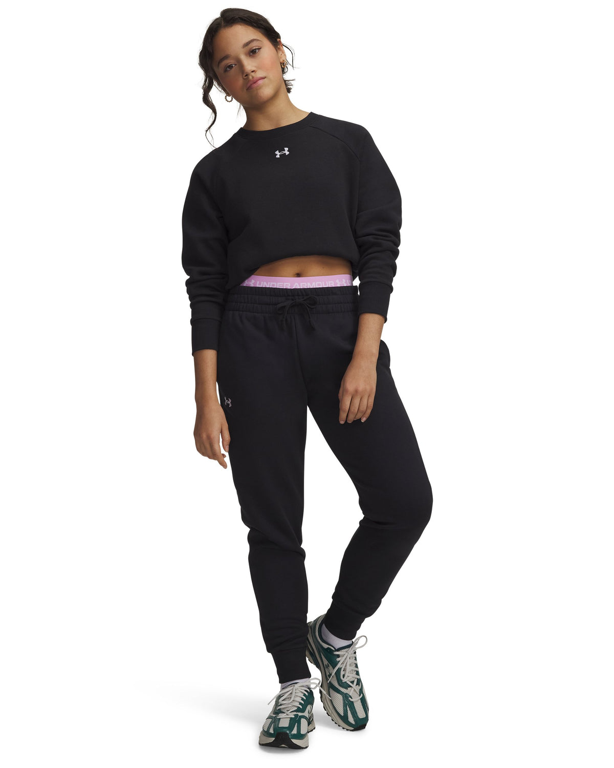 UA Rival Fleece Jogger - Black / White - 001