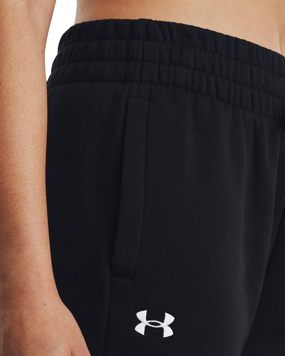 UA Rival Fleece Jogger - Black / White - 001