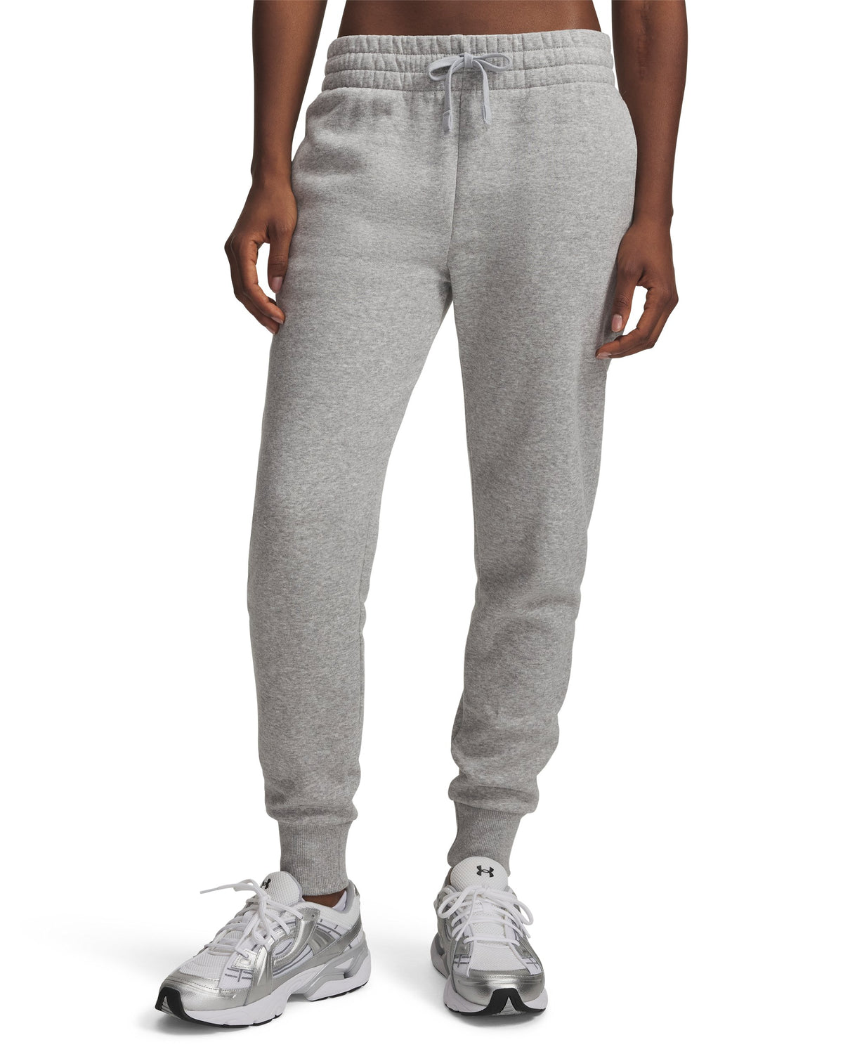 UA Rival Fleece Jogger - Mod Gray Light Heather / White - 012