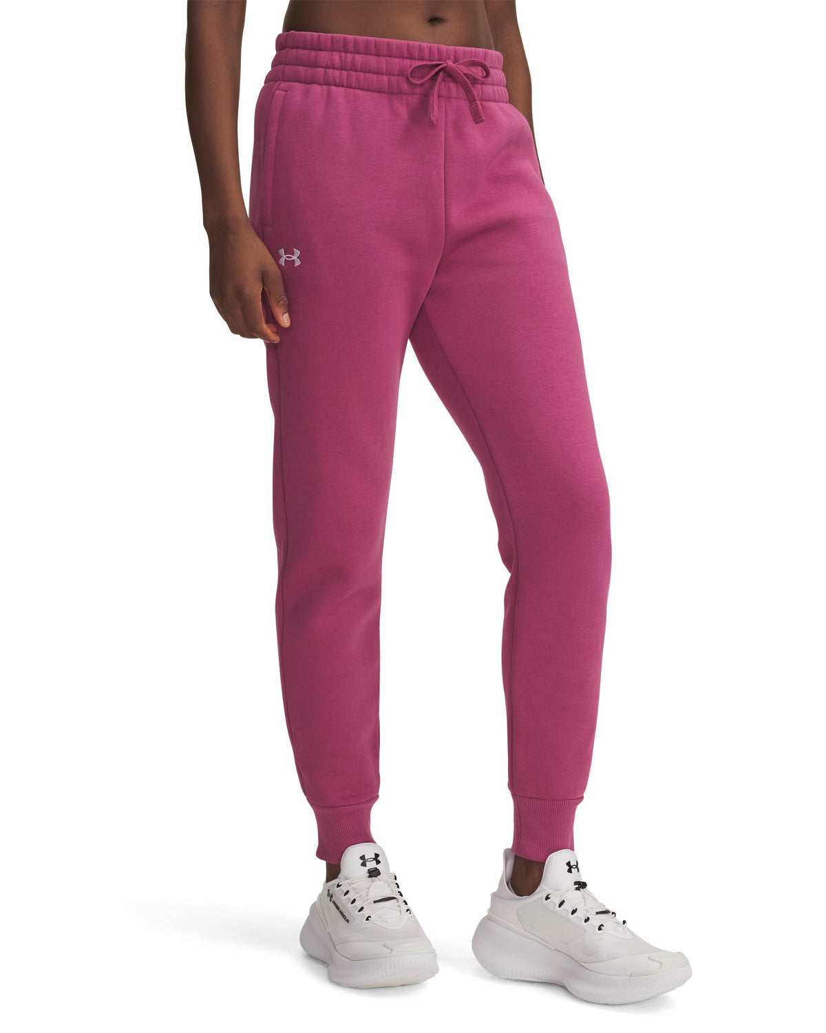 UA Rival Fleece Jogger - Fuchsia Dusk / White - 659