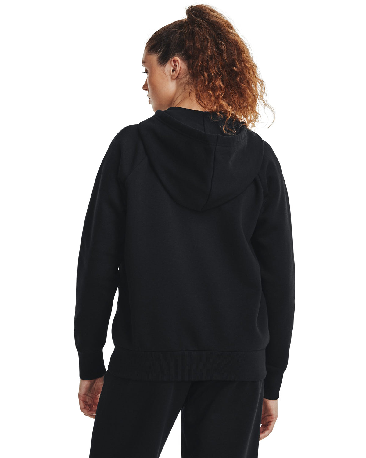 UA Rival Fleece FZ Hoodie - Black / White - 001