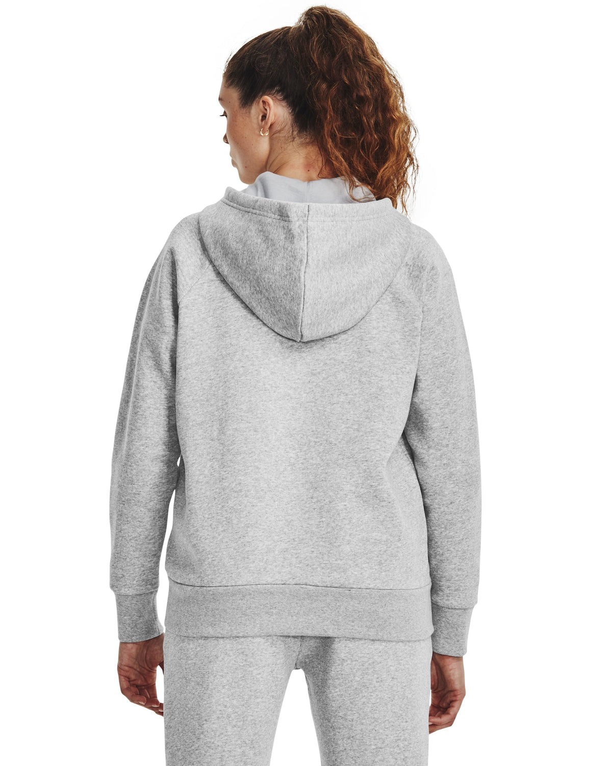 UA Rival Fleece FZ Hoodie - Gray / White - 012