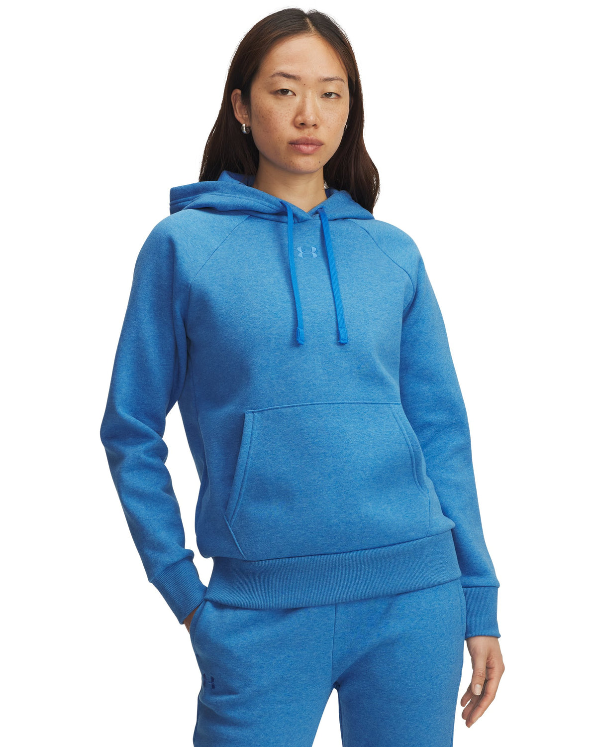 UA Rival Fleece Hoodie - Blue Atlantis Light Heather / Blue Atlantis - 402