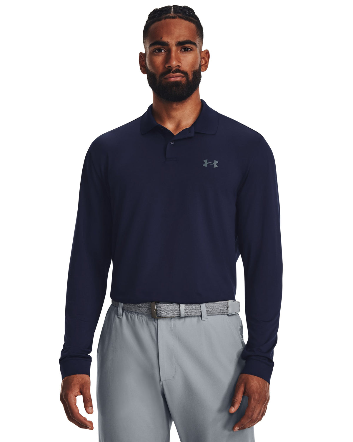 UA Matchplay LS Polo - Midnight Navy / Pitch Gray - 410