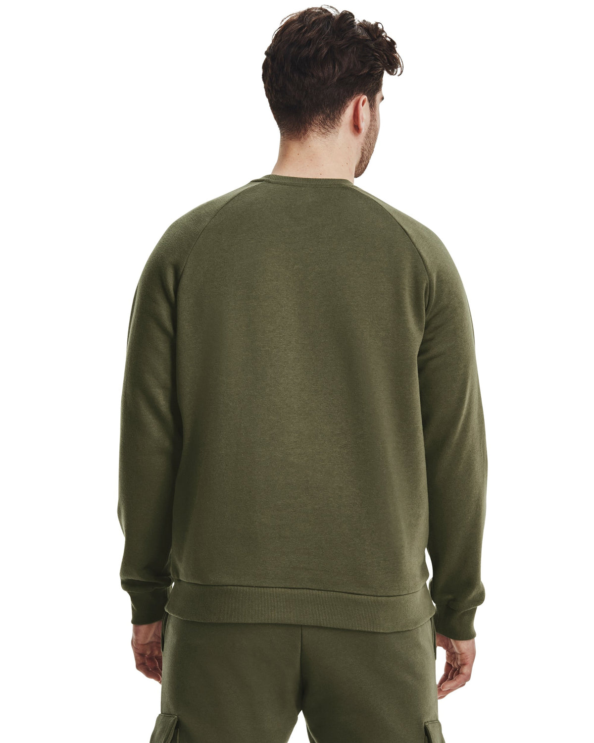 UA Rival Fleece Crew - Marine OD Green / White - 390
