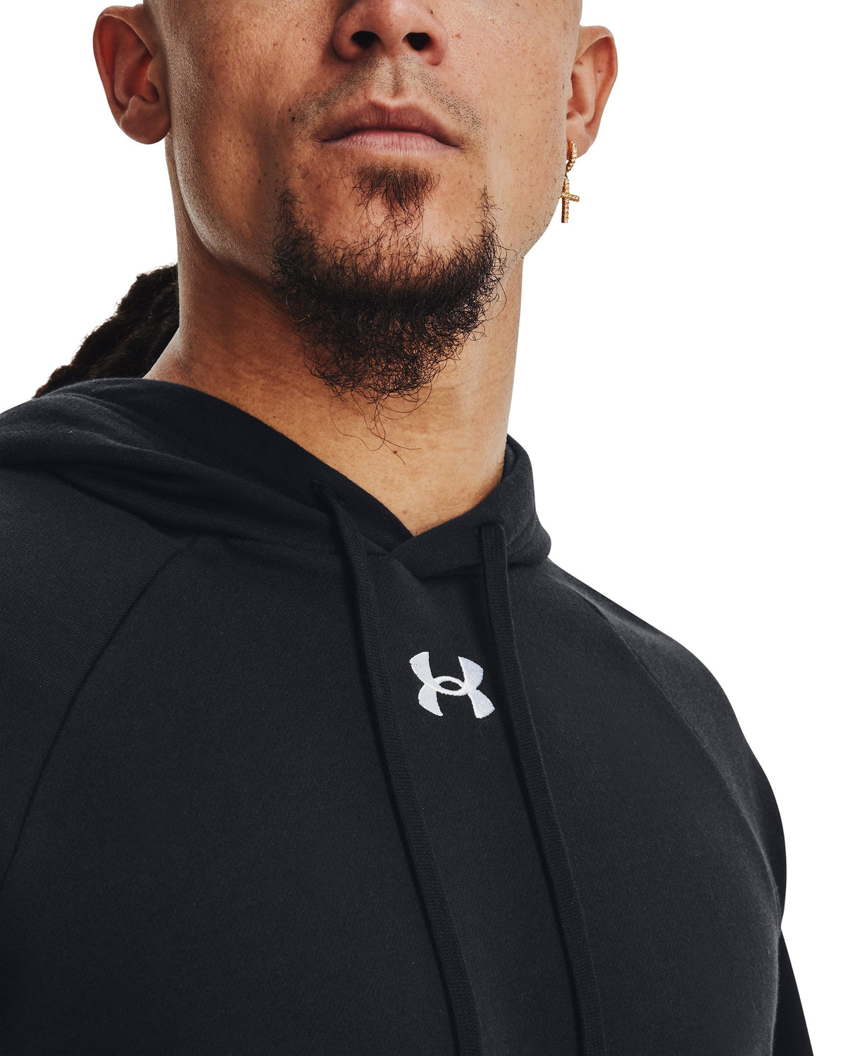 UA Rival Fleece Hoodie - Black / White - 001