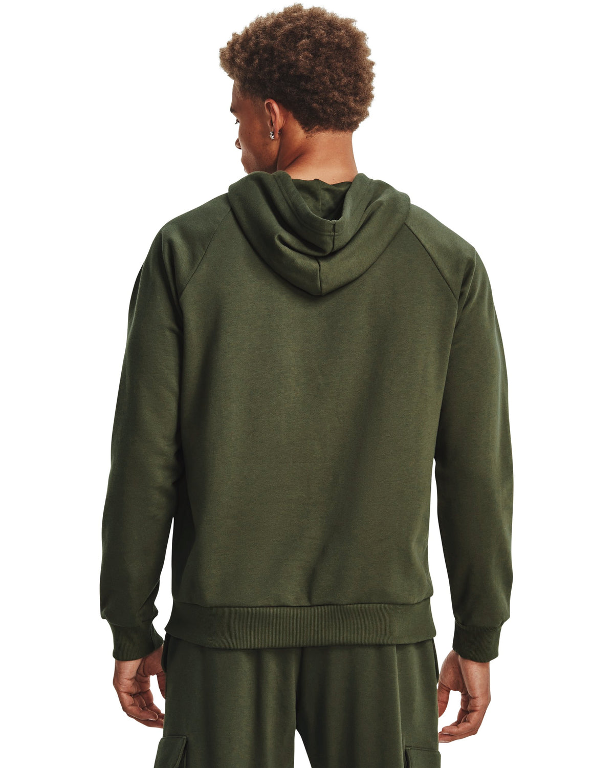 UA Rival Fleece Hoodie - Marine OD Green / White - 390