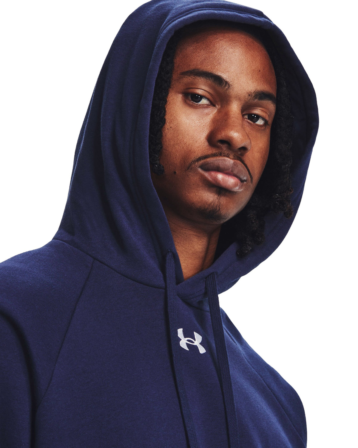 UA Rival Fleece Hoodie - Midnight Navy / White - 410