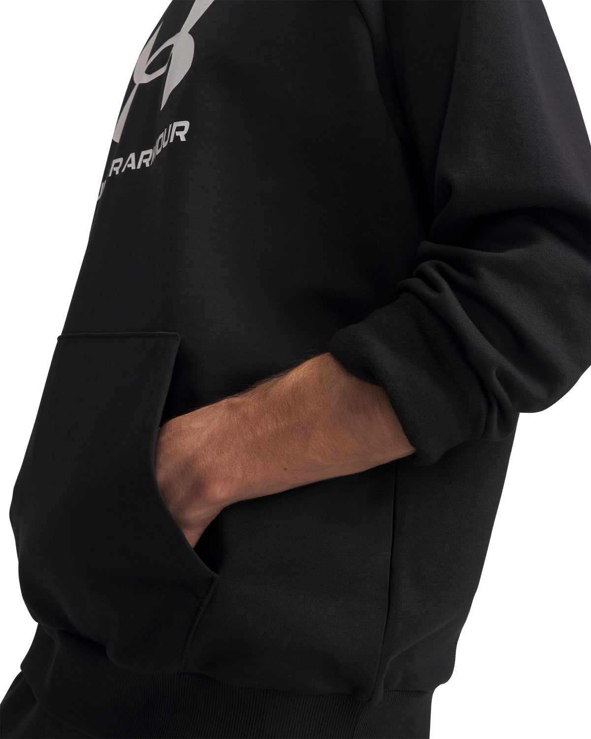 UA Rival Fleece Logo HD - Black / White - 001