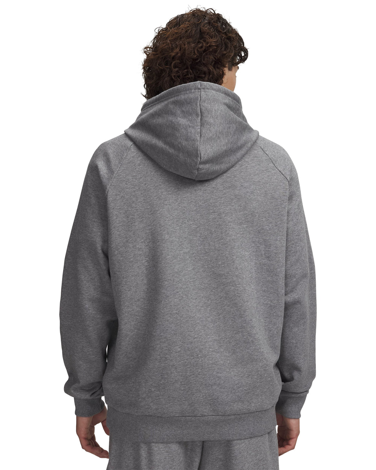 UA Rival Fleece Logo HD - Castlerock Light Heather / White - 025