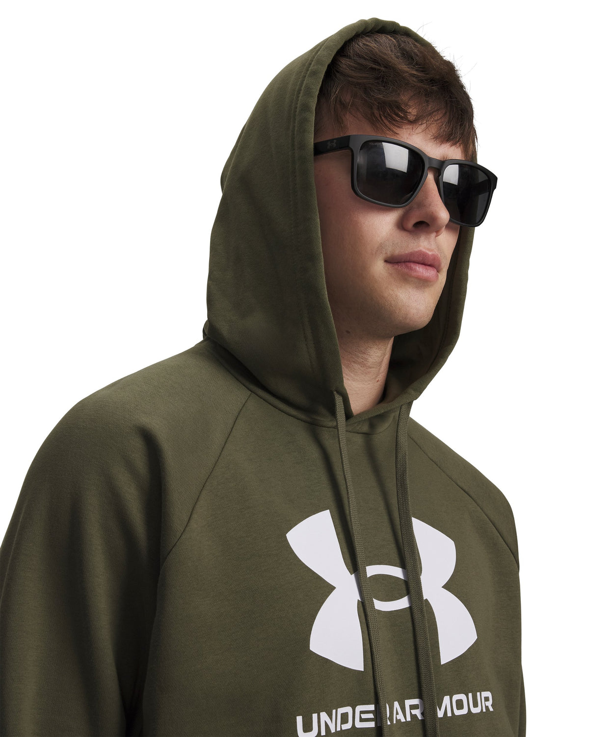 UA Rival Fleece Logo HD - Marine OD Green / White - 390