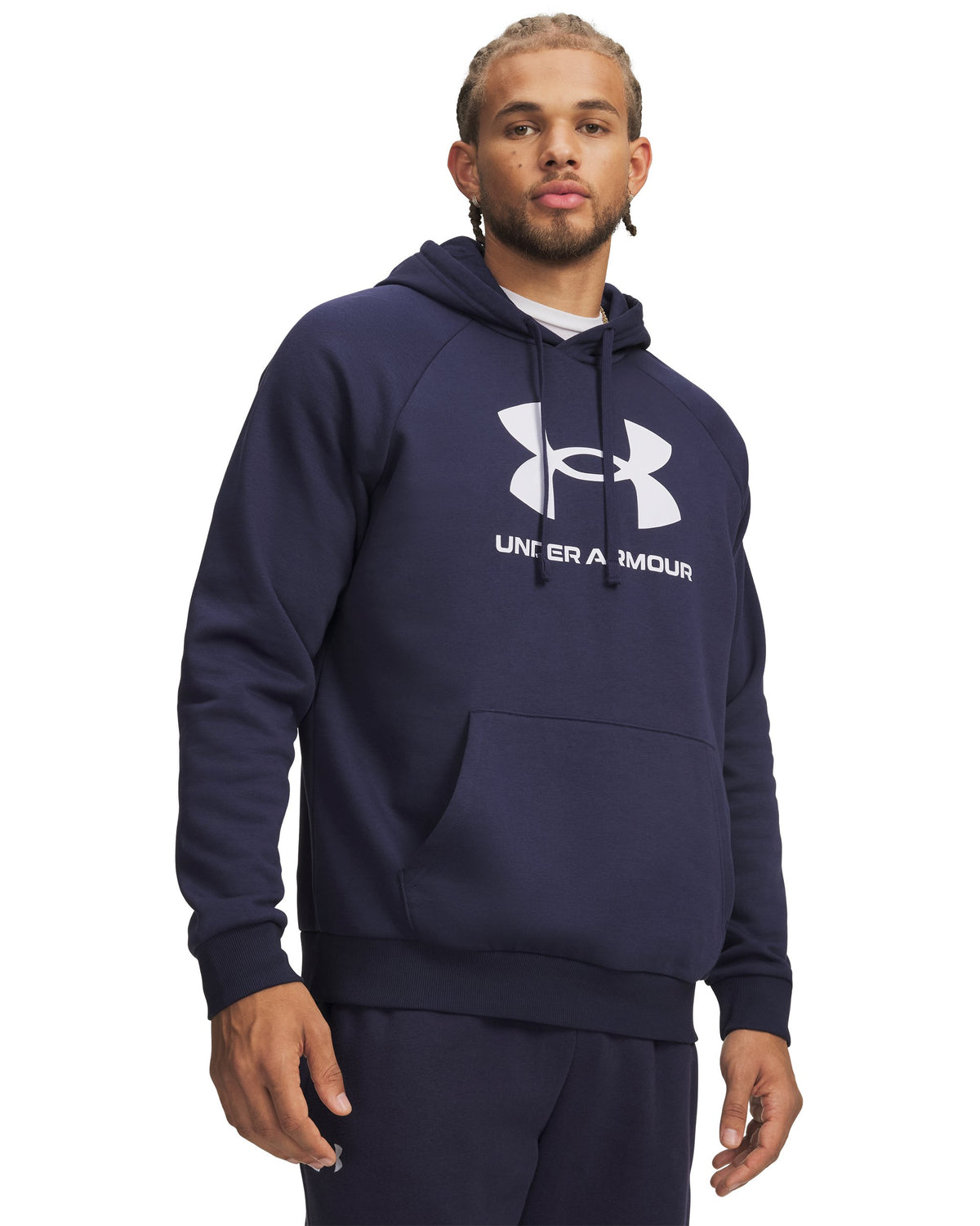 UA Rival Fleece Logo HD - Midnight Navy / White - 410