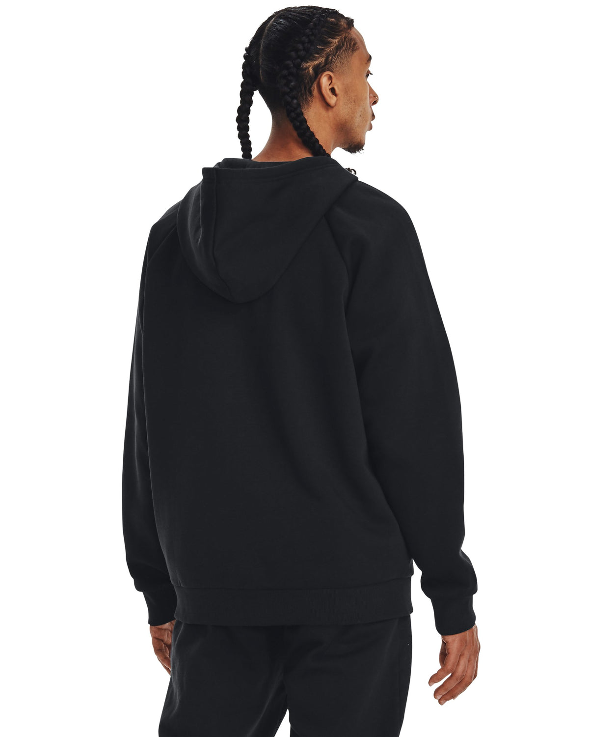 UA Rival Fleece FZ Hoodie - Black / White - 001