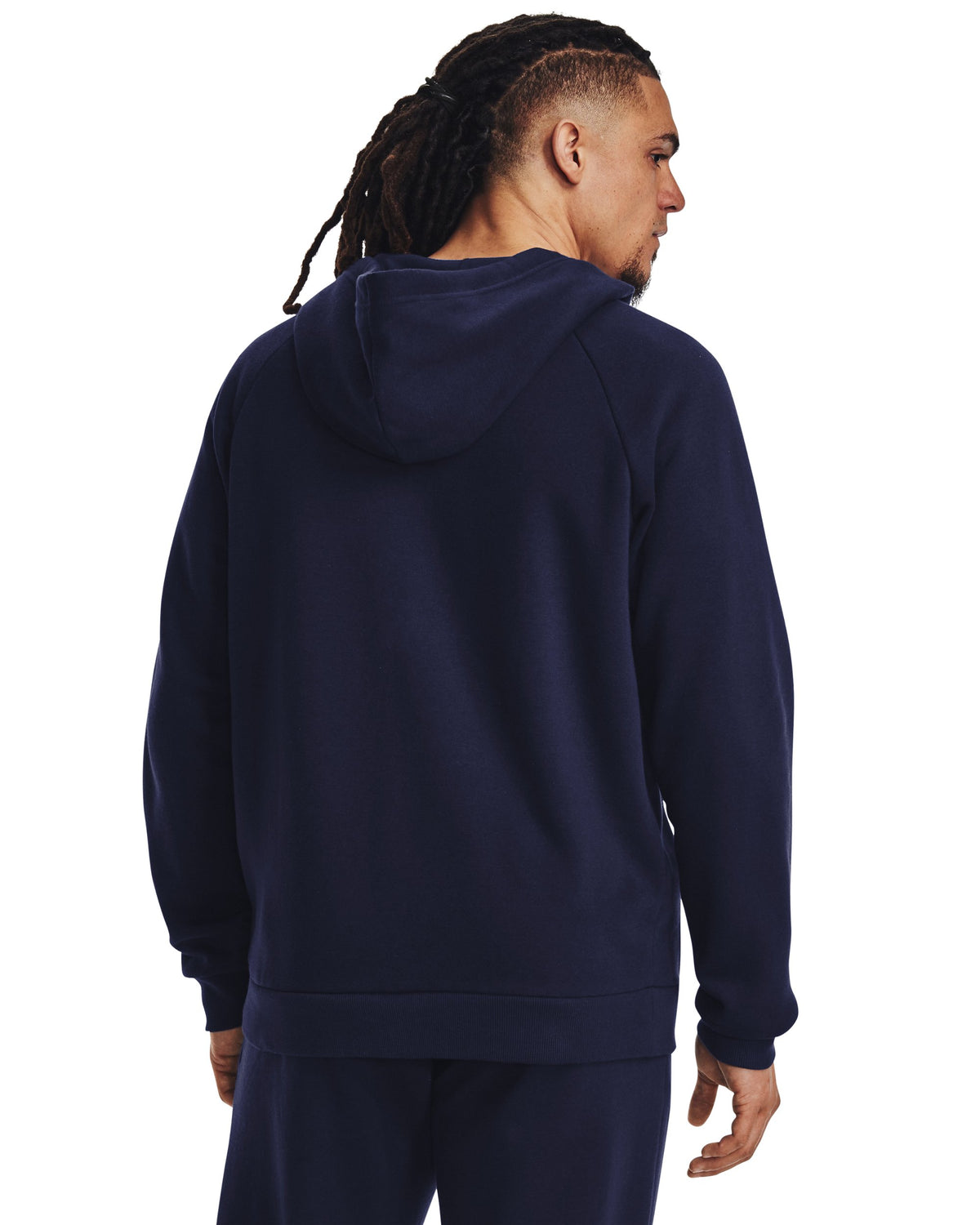 UA Rival Fleece FZ Hoodie - Midnight Navy / White - 410