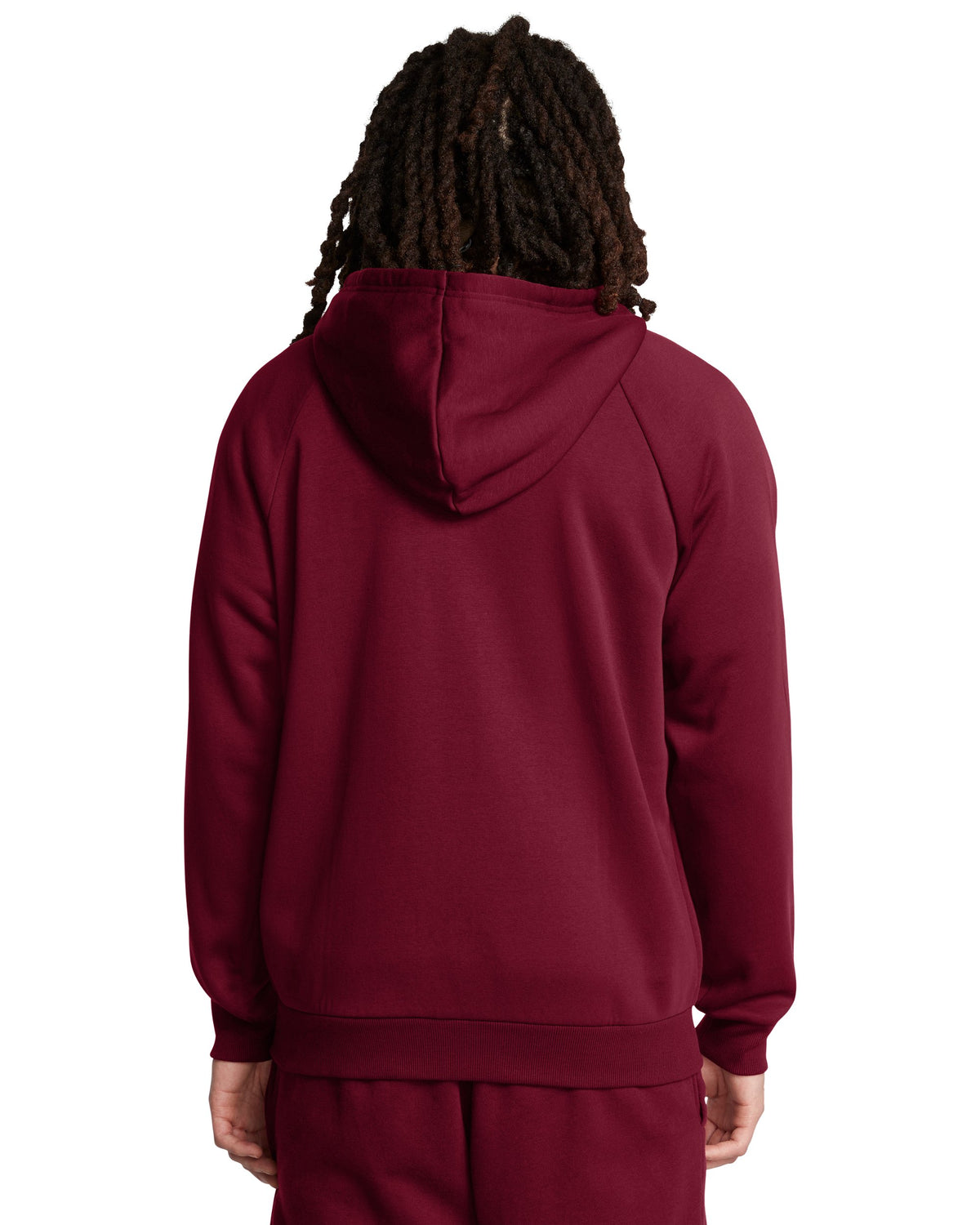 UA Rival Fleece FZ Hoodie - אדום / לבן - 625