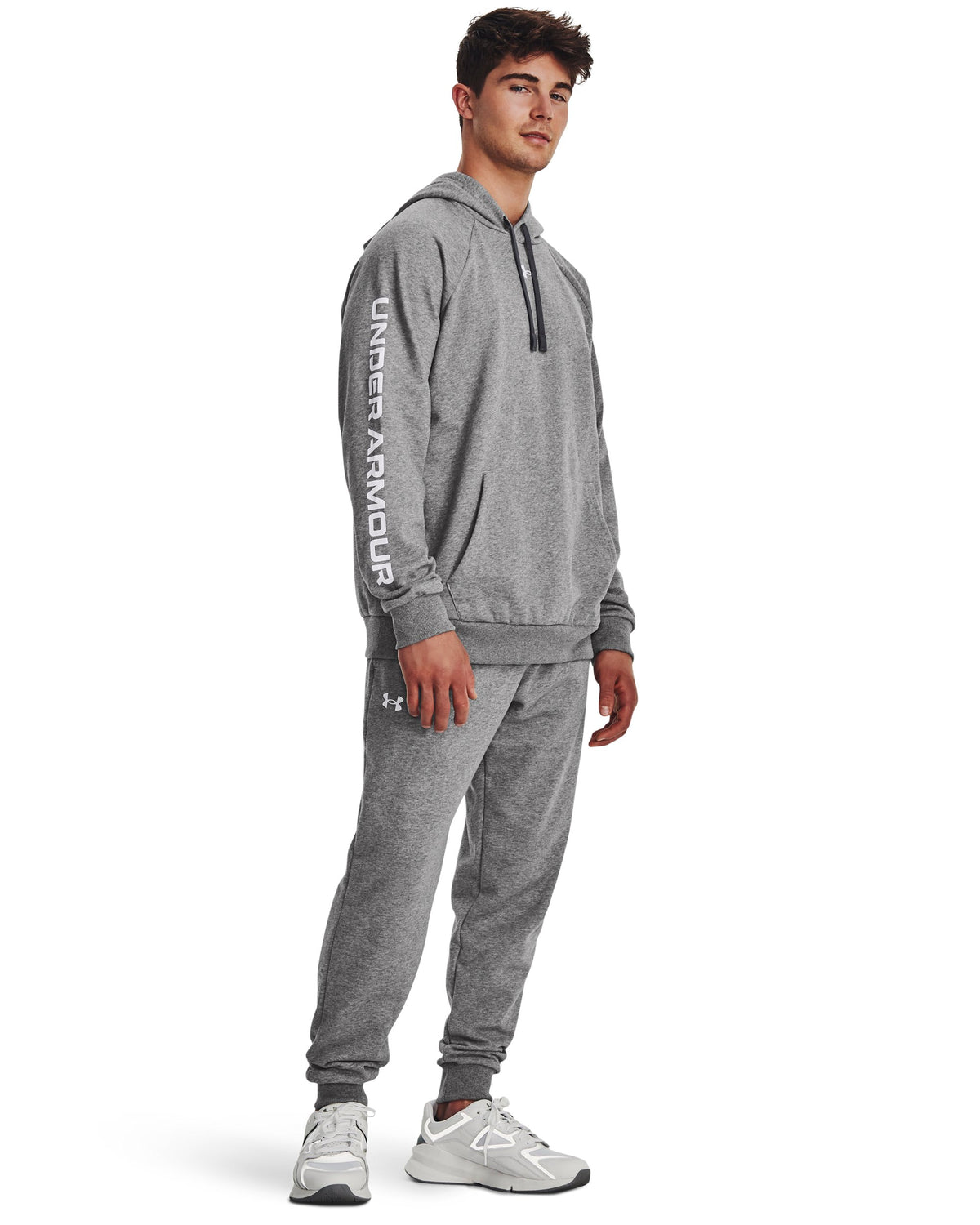 UA Rival Fleece Suit - Gray / White - 025