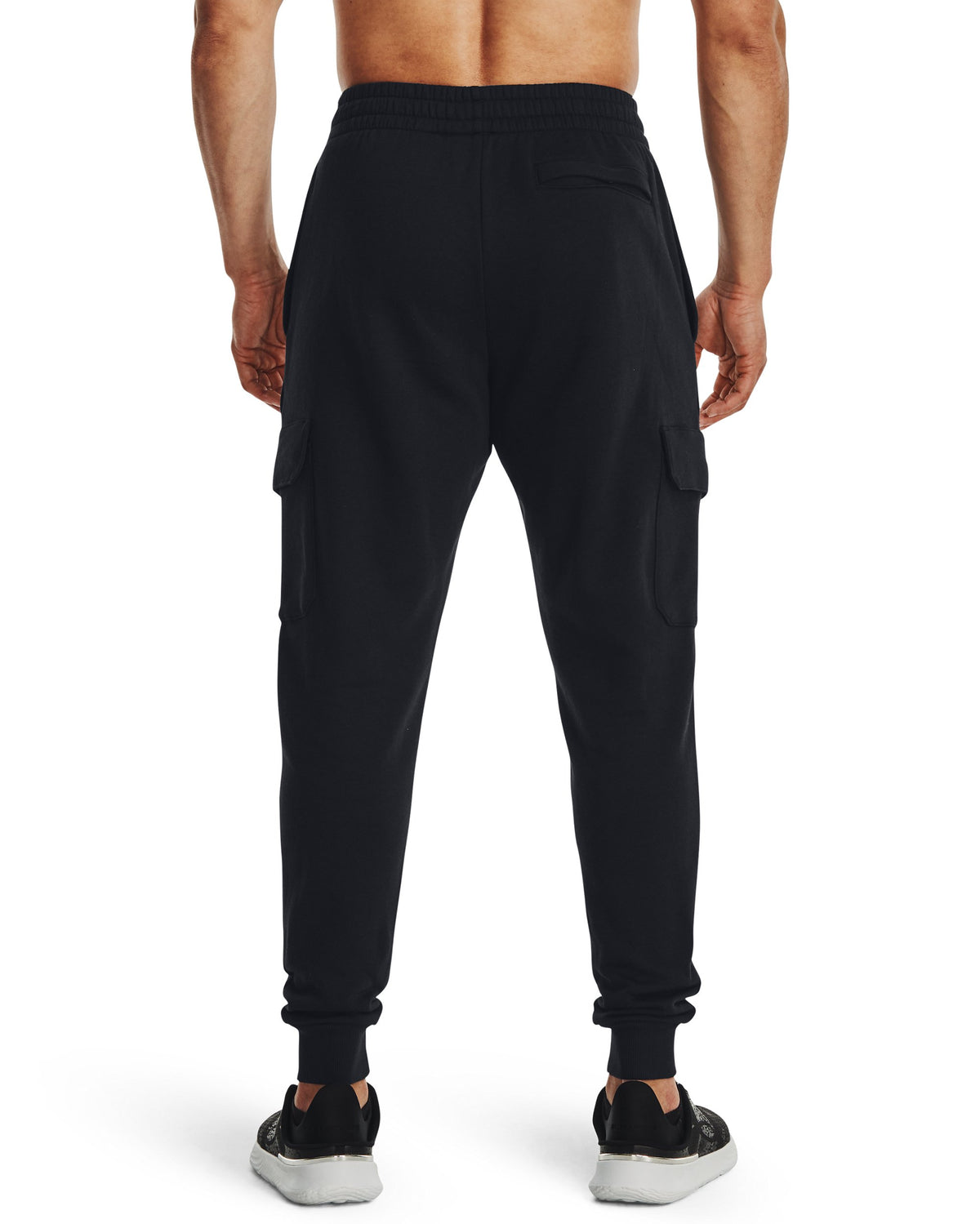 UA Rival Fleece Cargo Jogger - Black / White - 001