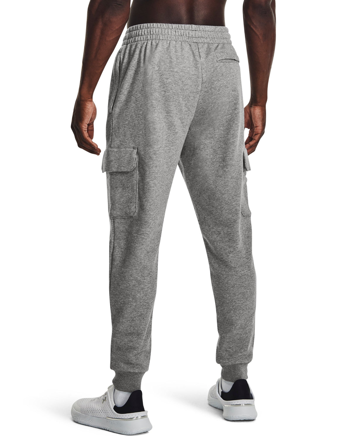 UA Rival Fleece Cargo Jogger - Castlerock Light Heather / White - 026