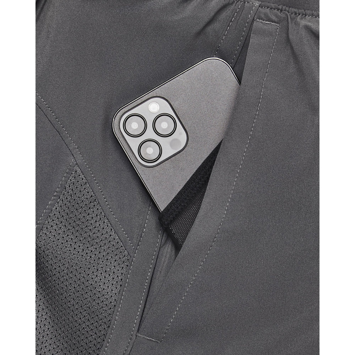 UA LAUNCH 5'' SHORTS - Castlerock / Castlerock / Reflective - 025