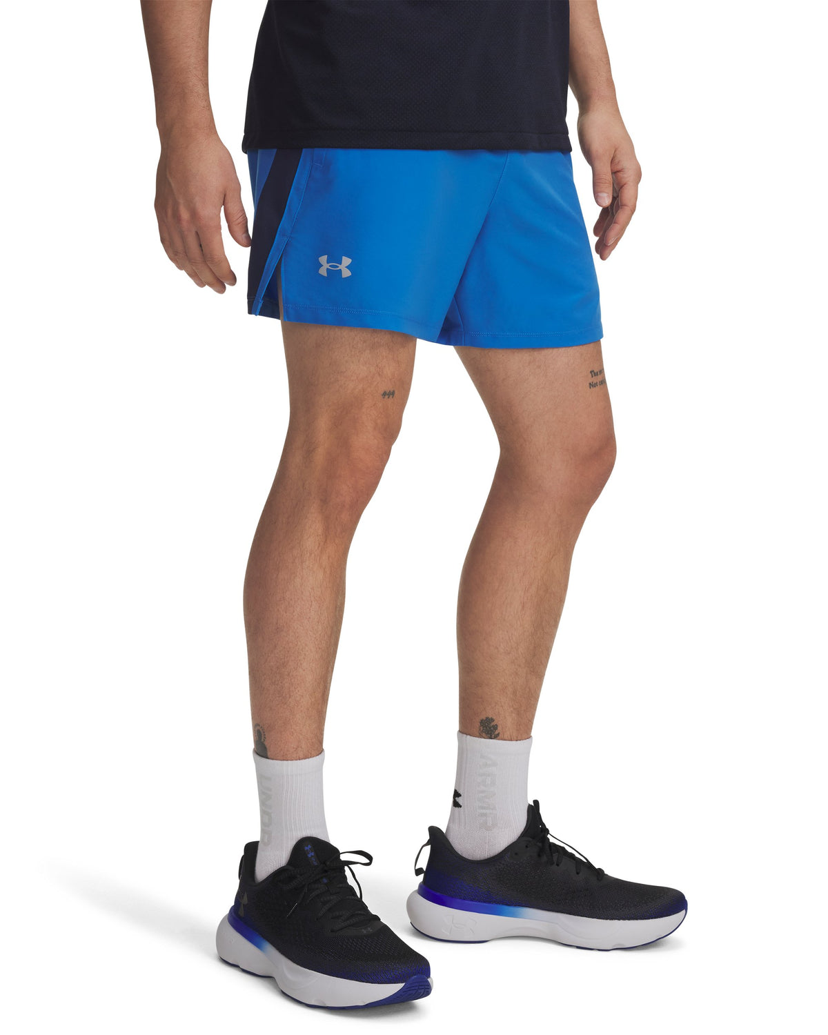 UA LAUNCH 5'' SHORTS - Blue Atlantis / Washed Navy / Reflective - 402