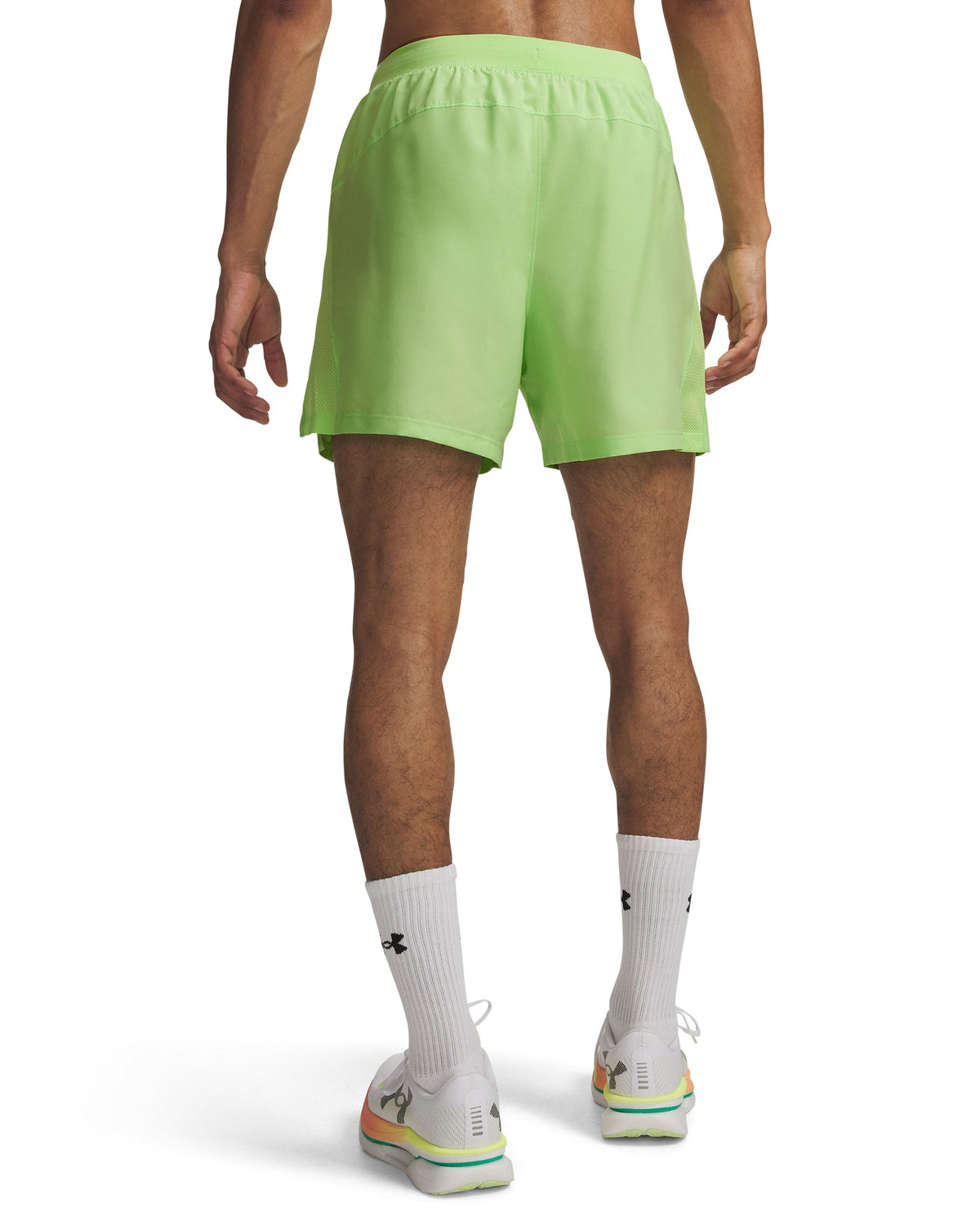 UA LAUNCH 5'' SHORTS - ירוק ליים / ירוק ליים / רפלקטיבי - 712
