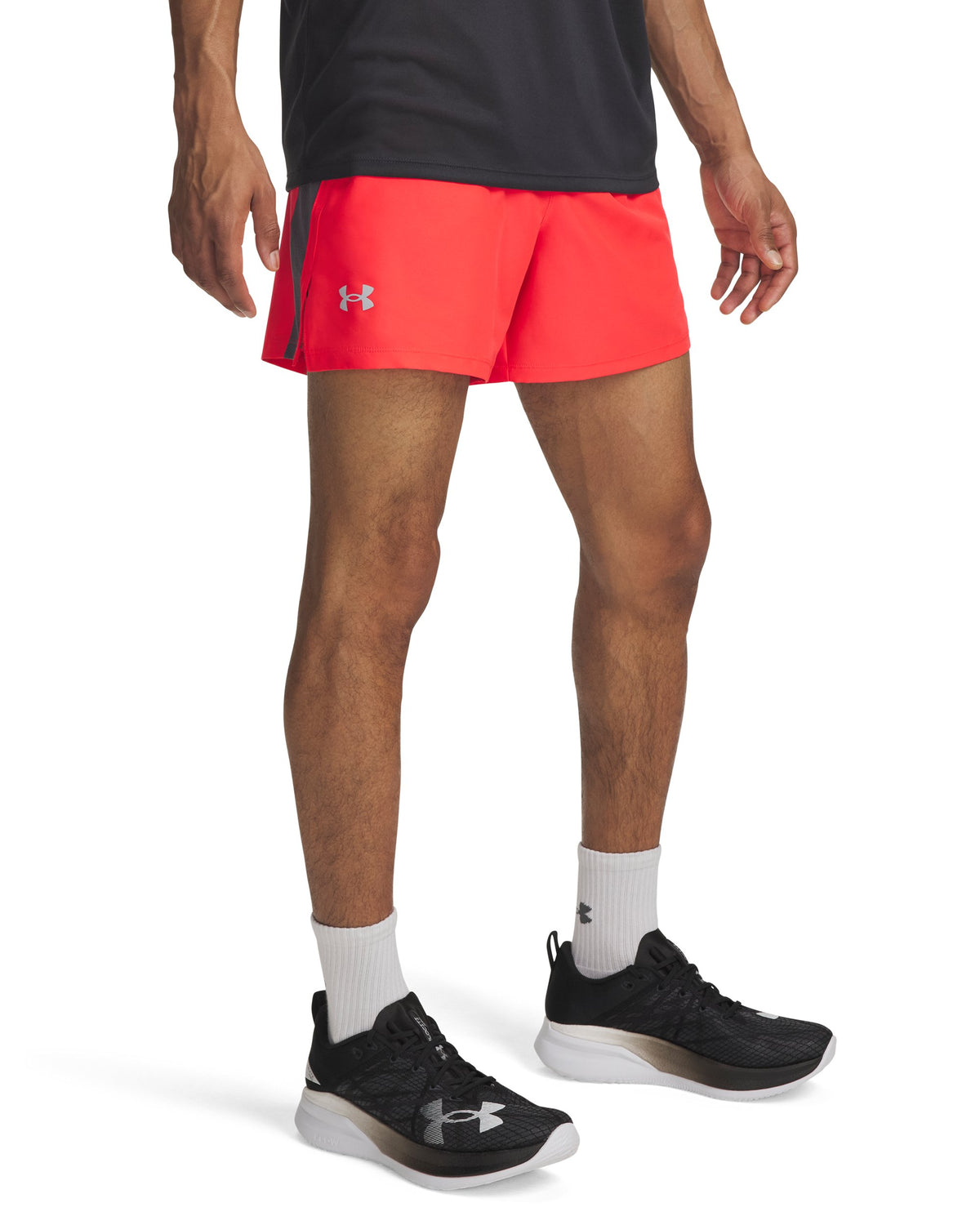 UA LAUNCH 5'' SHORTS - Racer Red / Castlerock / Reflective - 713
