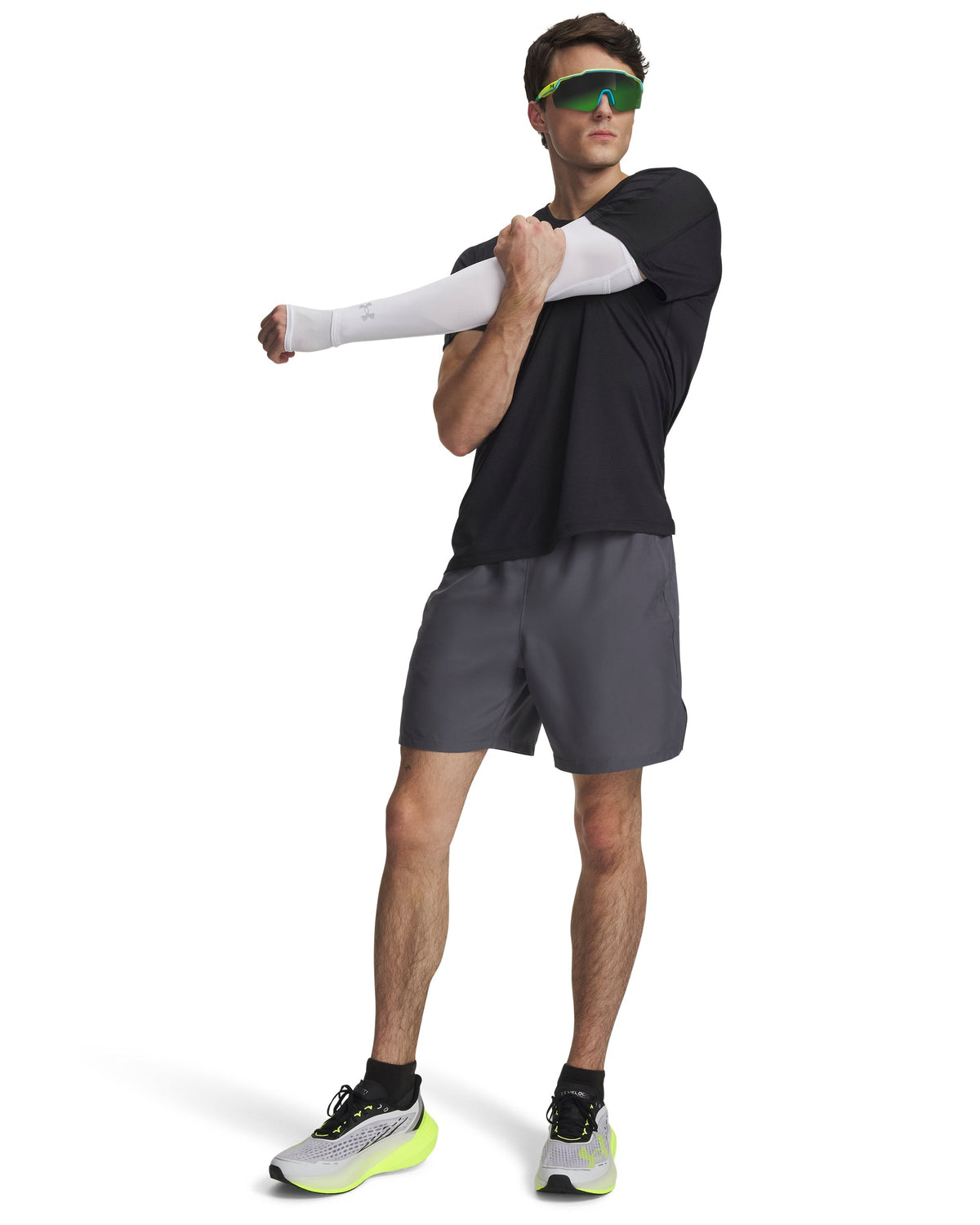 UA LAUNCH 7'' SHORTS - Castlerock / White / Reflective - 025