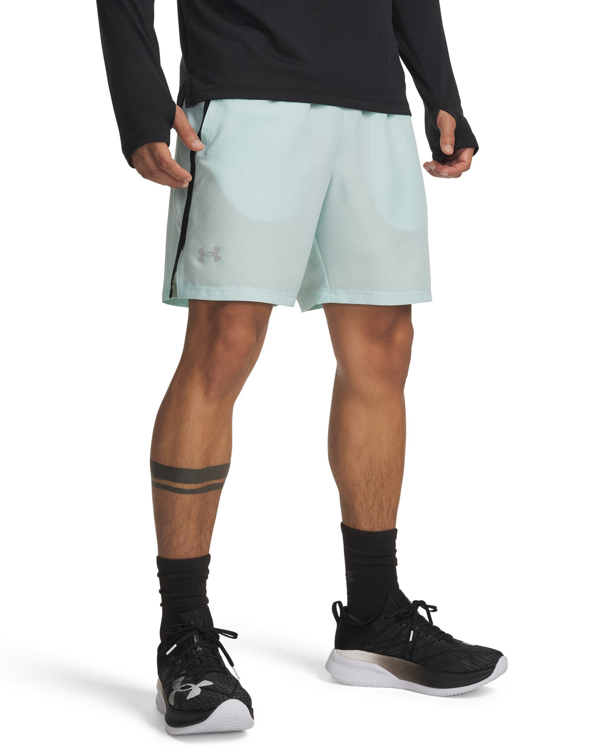 UA LAUNCH 7'' SHORTS - מנטה / שחור / רפלקטיבי - 703