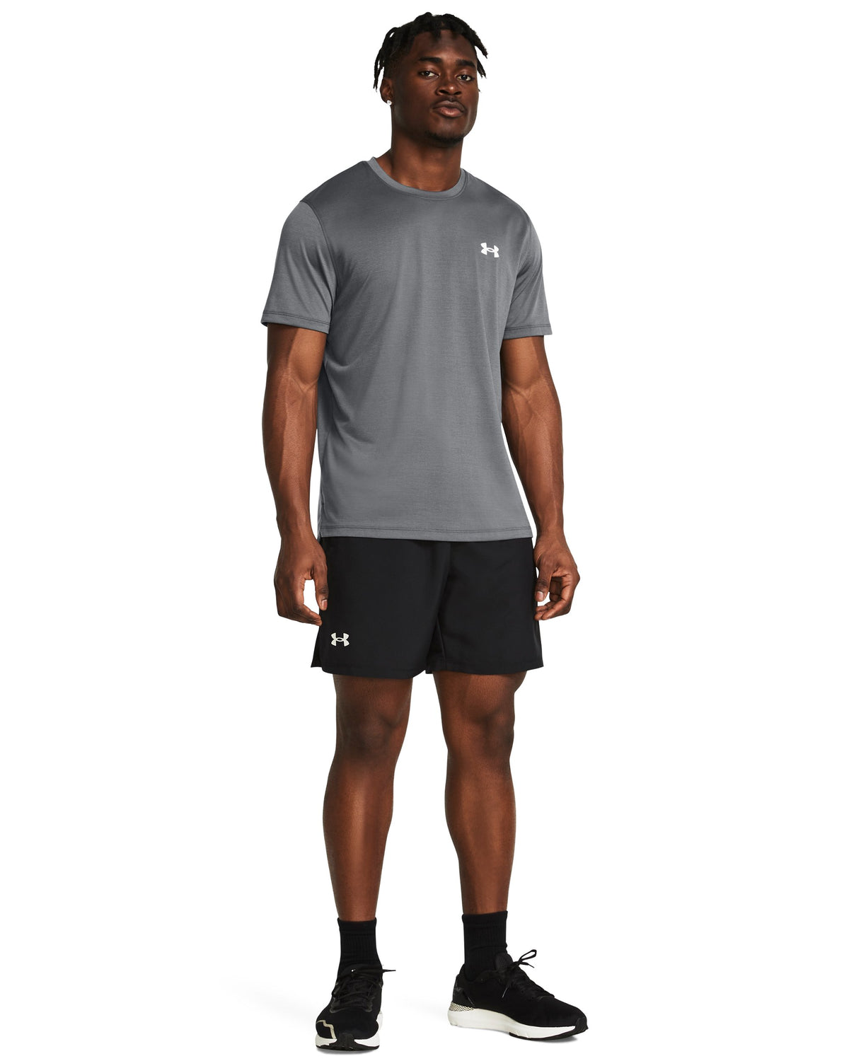 UA LAUNCH 7'' UNLINED SHORTS - Black / Reflective - 001