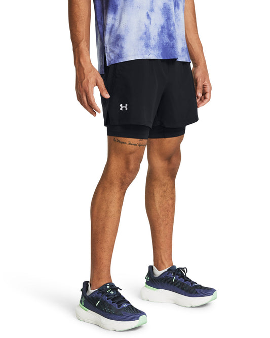 UA LAUNCH 5'' 2-IN-1 SHORTS - Black / Black / Reflective - 001