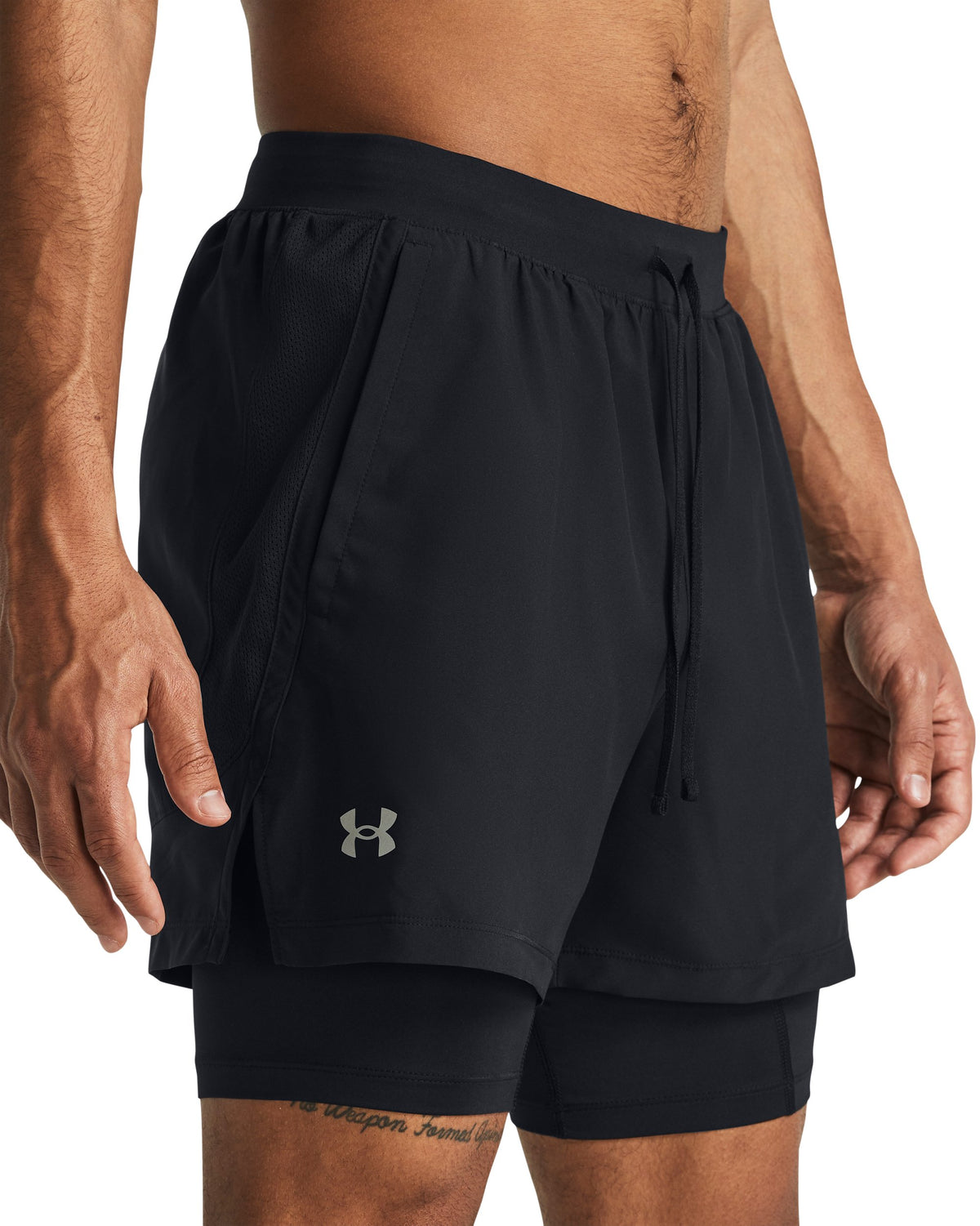 UA LAUNCH 5'' 2-IN-1 SHORTS - Black / Black / Reflective - 001