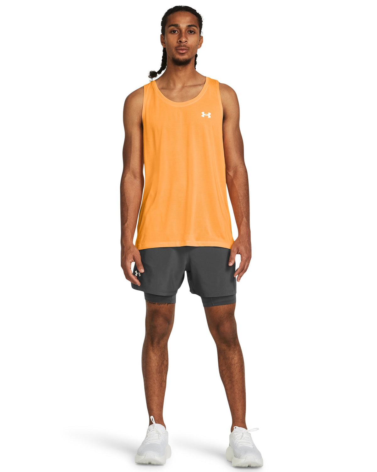 UA LAUNCH 5'' 2-IN-1 SHORTS - Castlerock / Castlerock / Reflective - 025