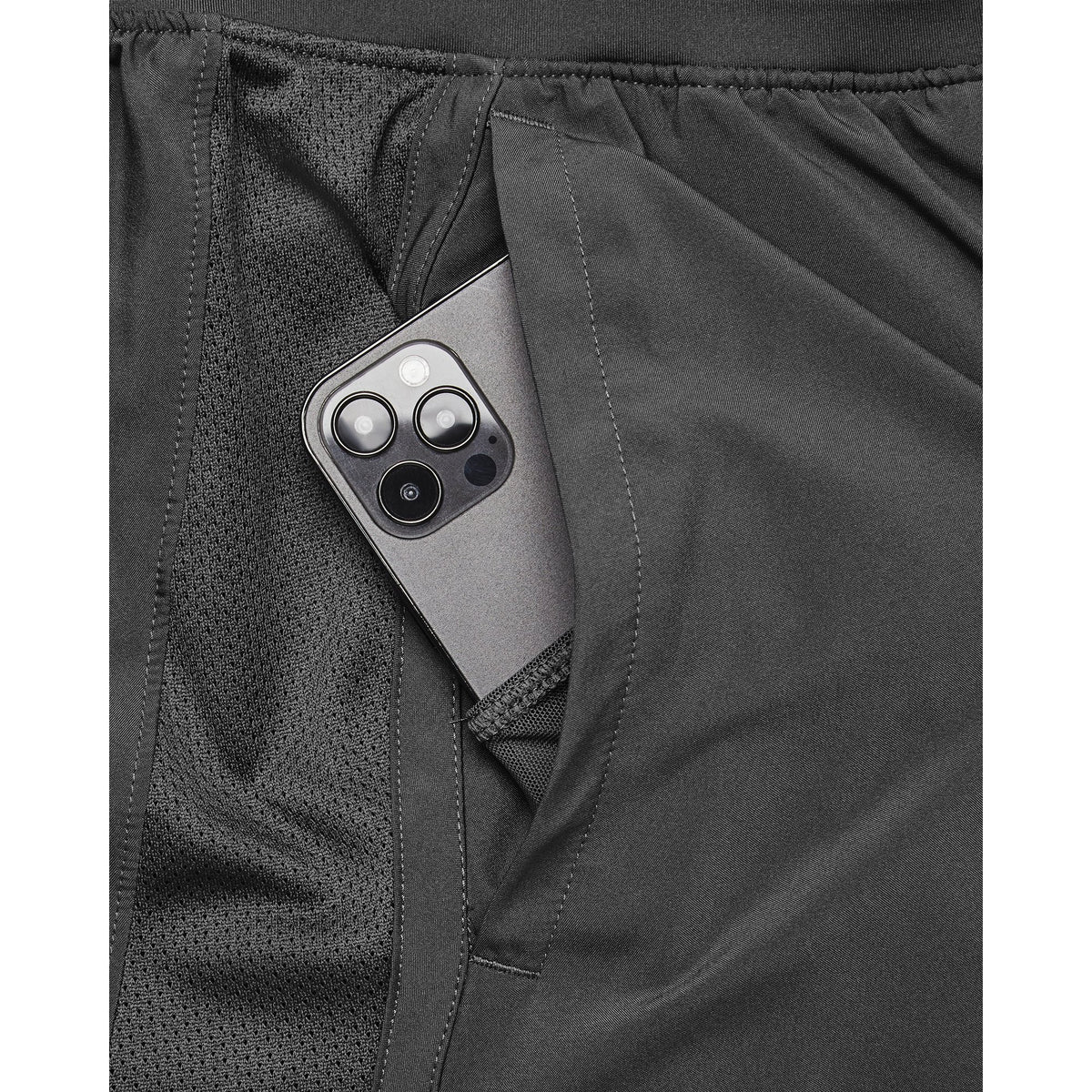 UA LAUNCH 5'' 2-IN-1 SHORTS - Castlerock / Castlerock / Reflective - 025