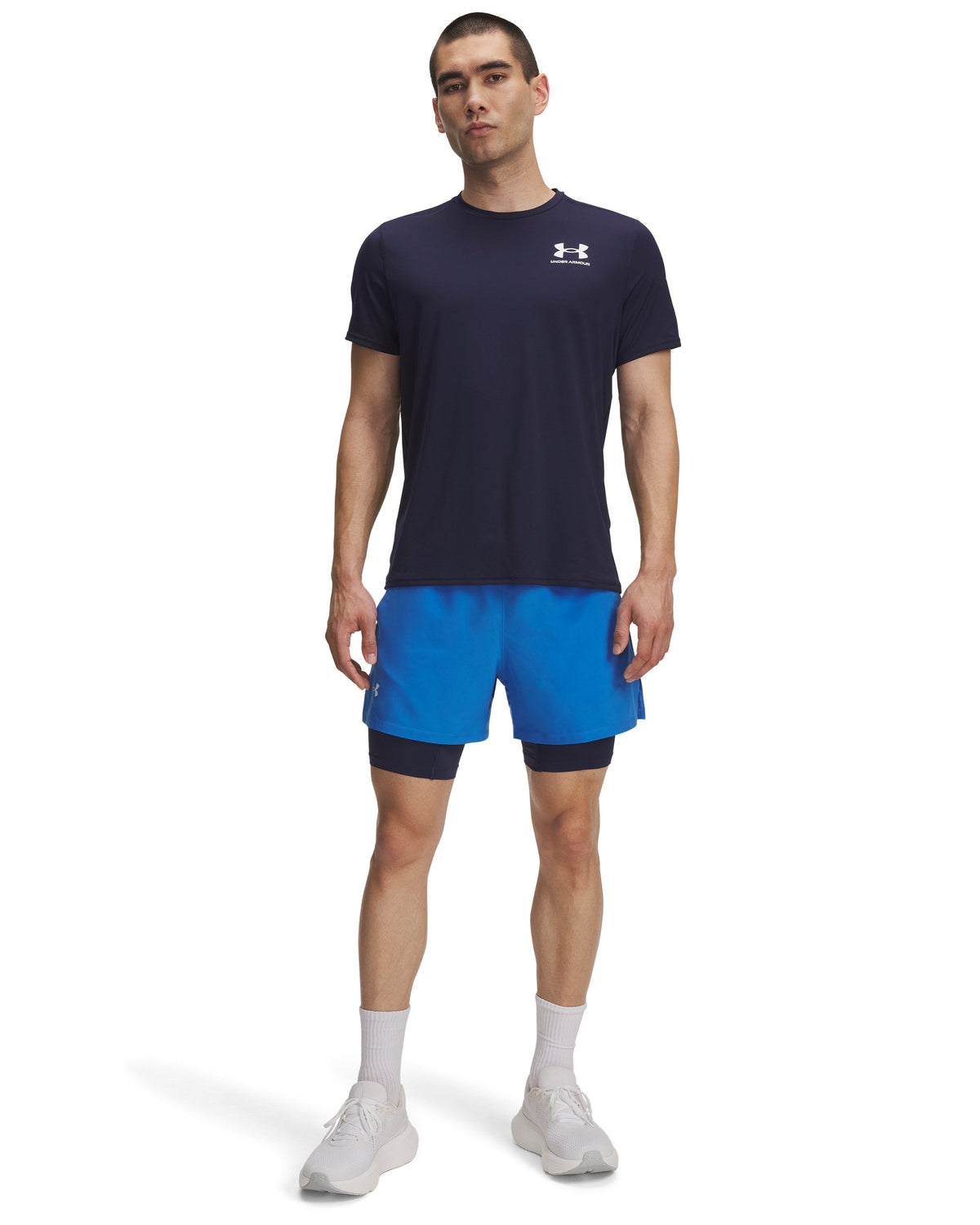 UA LAUNCH 5'' 2-IN-1 SHORTS - Castlerock / Castlerock / Reflective - 402