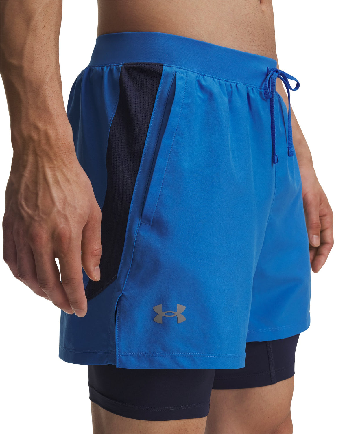 UA LAUNCH 5'' 2-IN-1 SHORTS - Castlerock / Castlerock / Reflective - 402