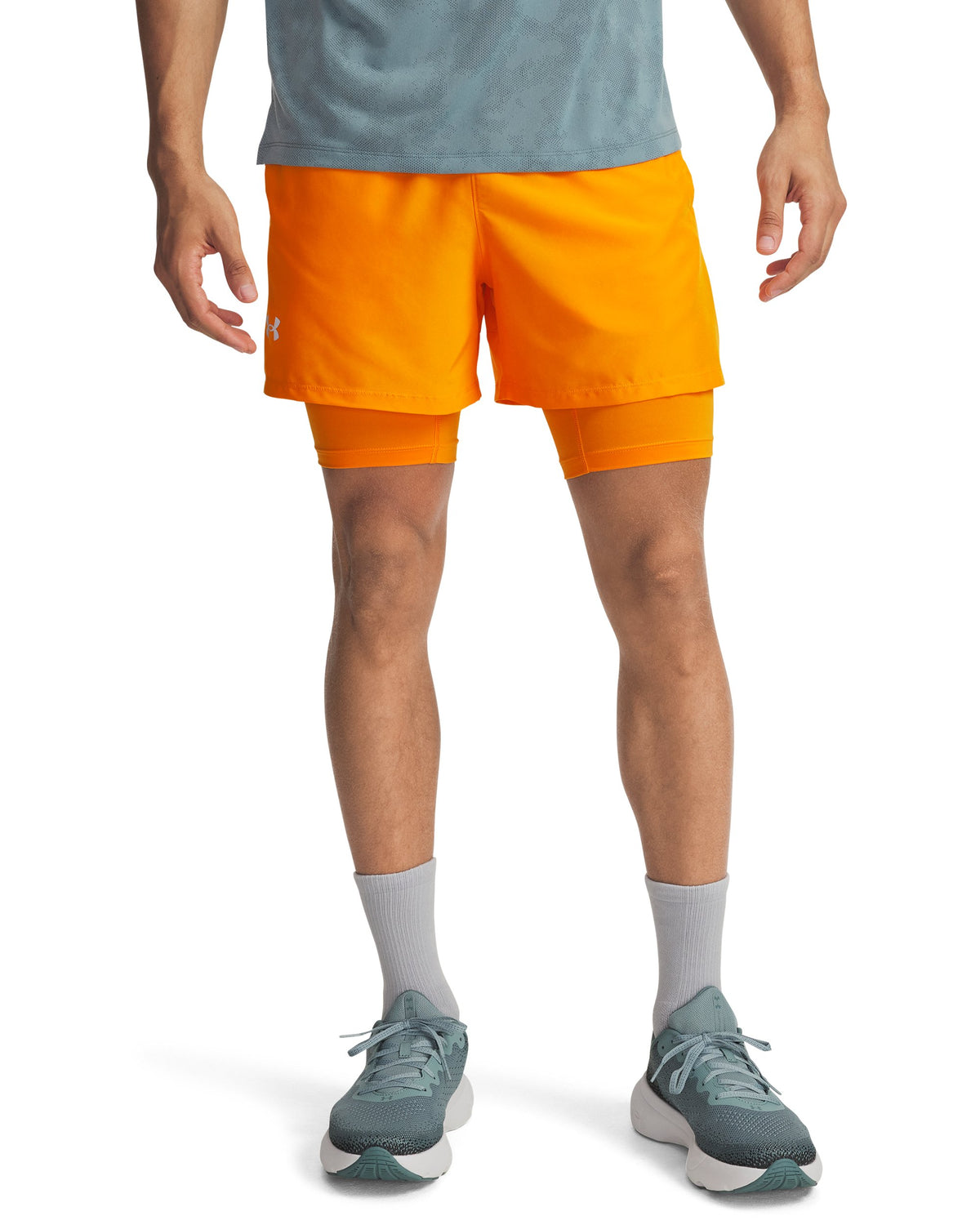 UA LAUNCH 5'' 2-IN-1 SHORTS - Squad Orange / Squad Orange / Reflective - 793